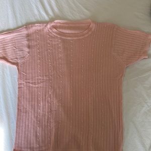 Vintage Ribbed Pink Shirt